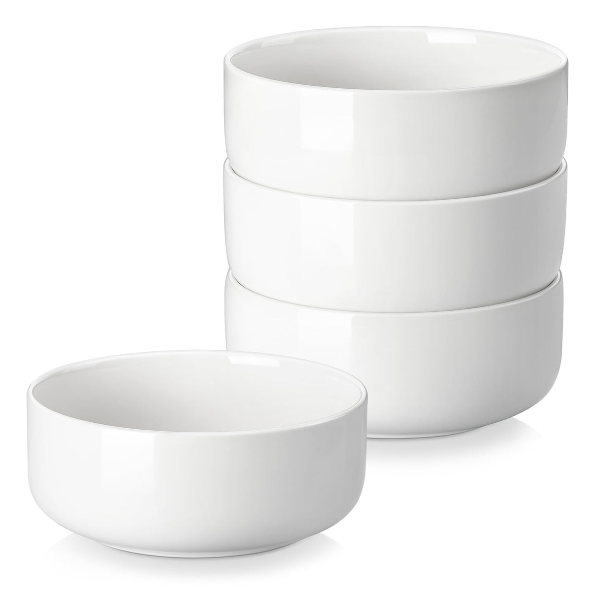 Ceramic Bowls Set of 4, 24 OZ White O242