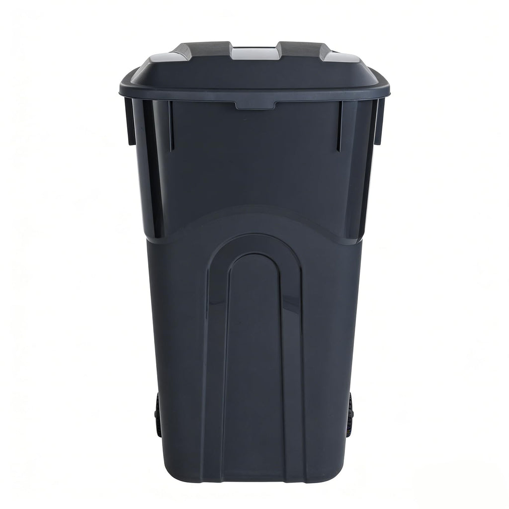 32 Gallon Wheeled Plastic Trash Can with Lid E27579