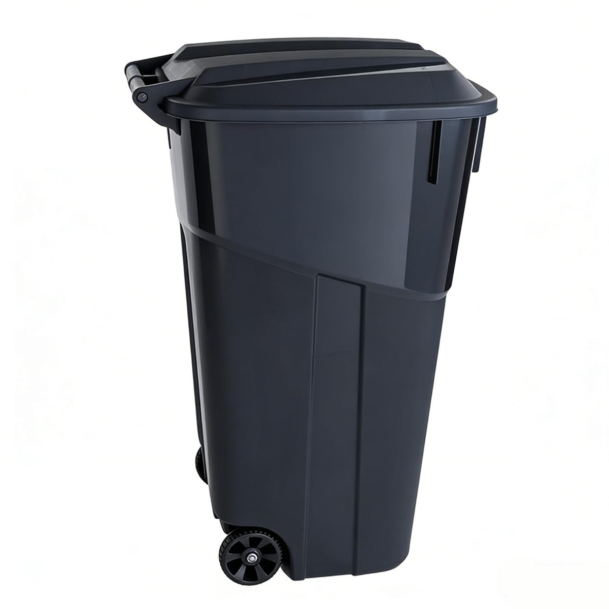 32 Gallon Wheeled Plastic Trash Can with Lid E27579