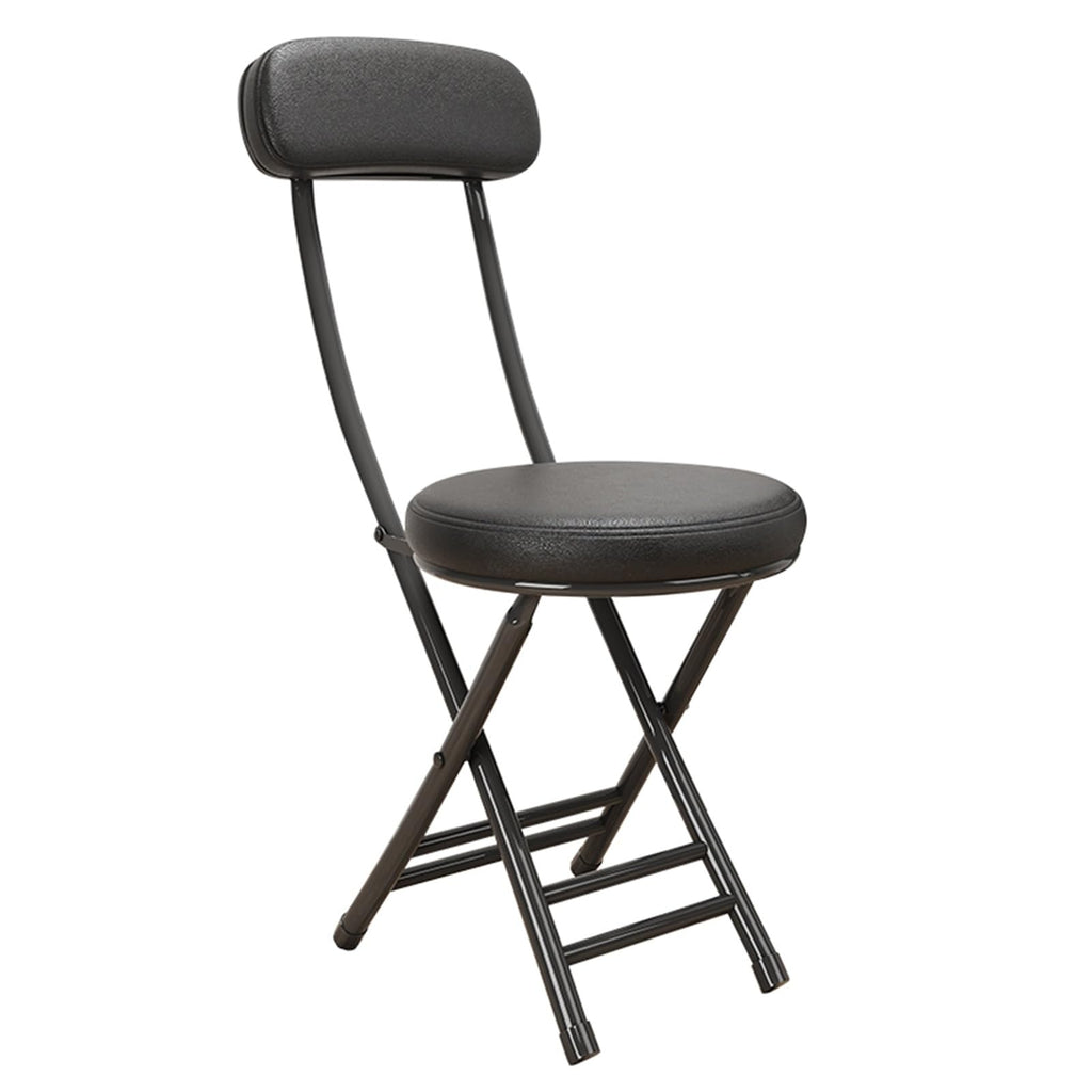 Portable Folding Cushioned Bar Stool 18 Inch Black K960