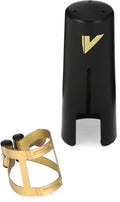 Alto Saxophone Ligature and Plastic Cap Aged Gold Finish G2973