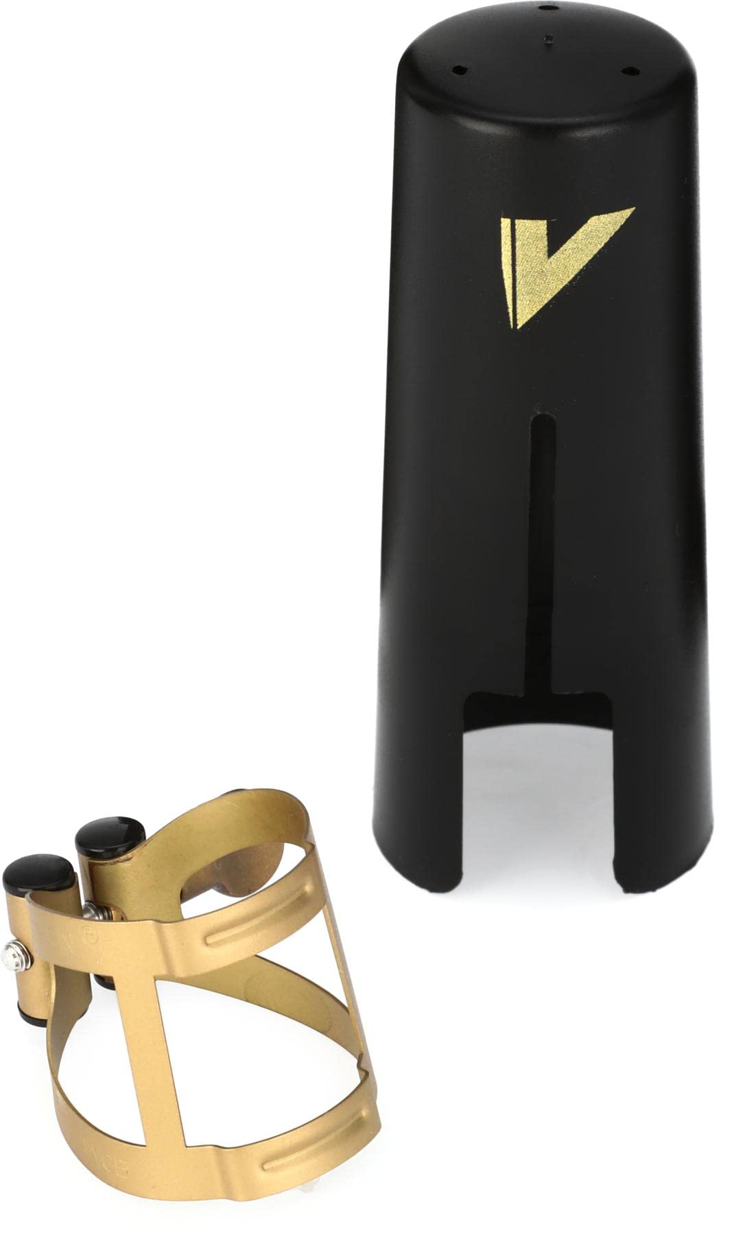 Alto Saxophone Ligature and Plastic Cap Aged Gold Finish G2973