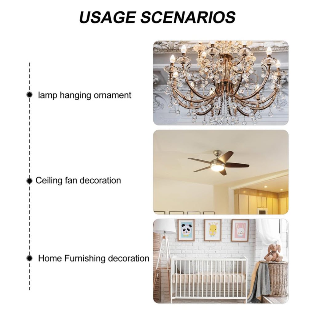 Ceiling Fan Pull Chain Crystal Pendant D6475