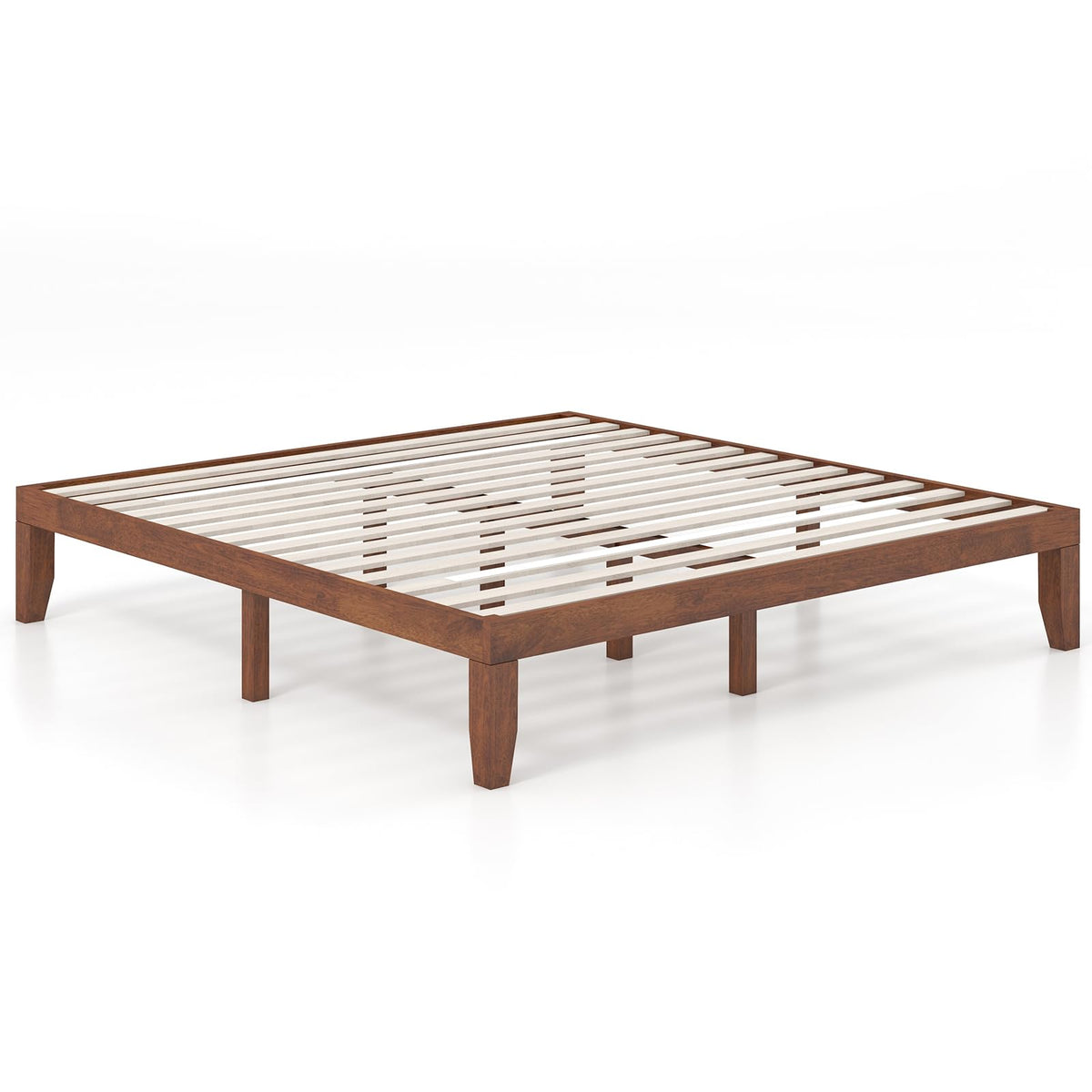14 Inches Wood Platform Bed Frame King Size E904078