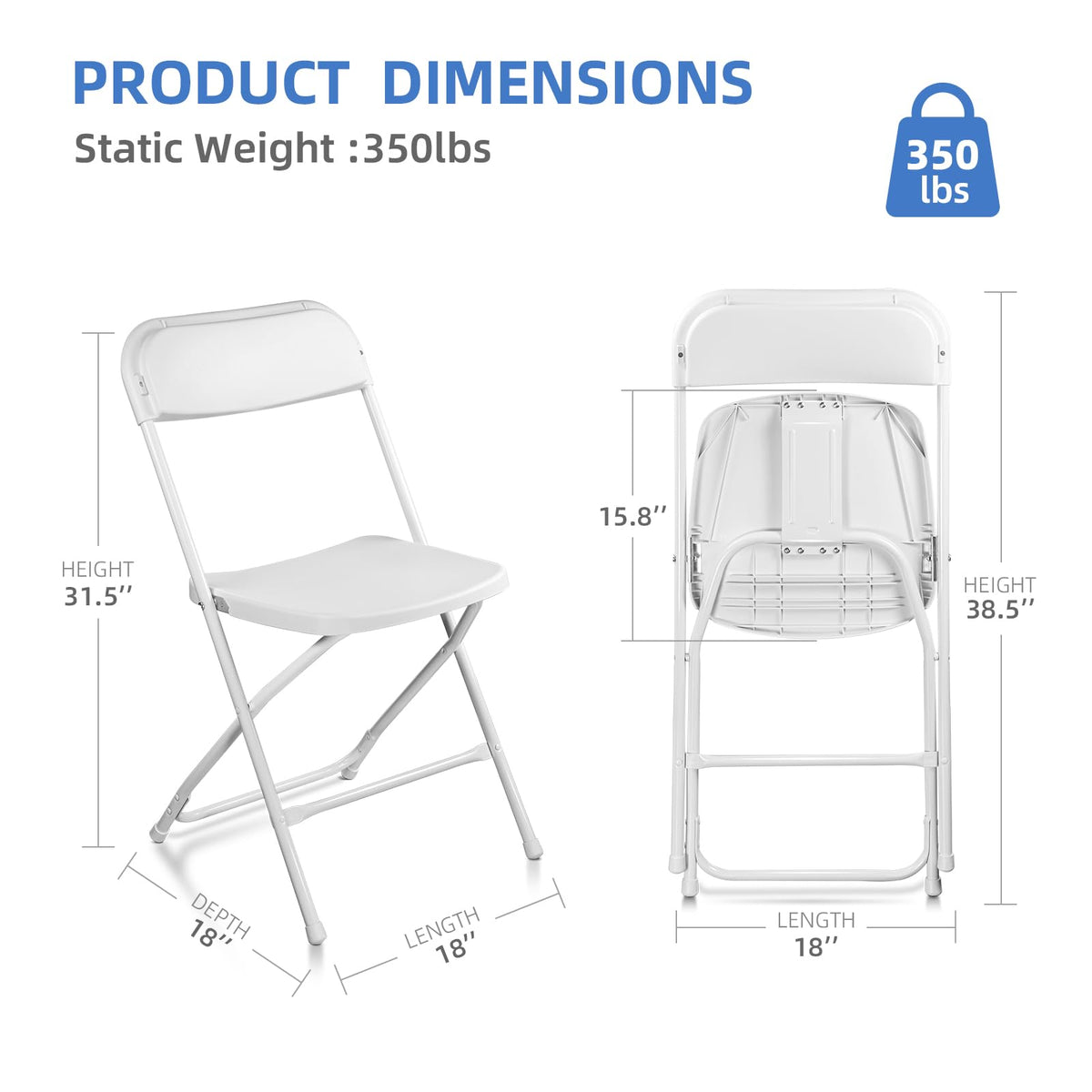 White Folding Chairs F739