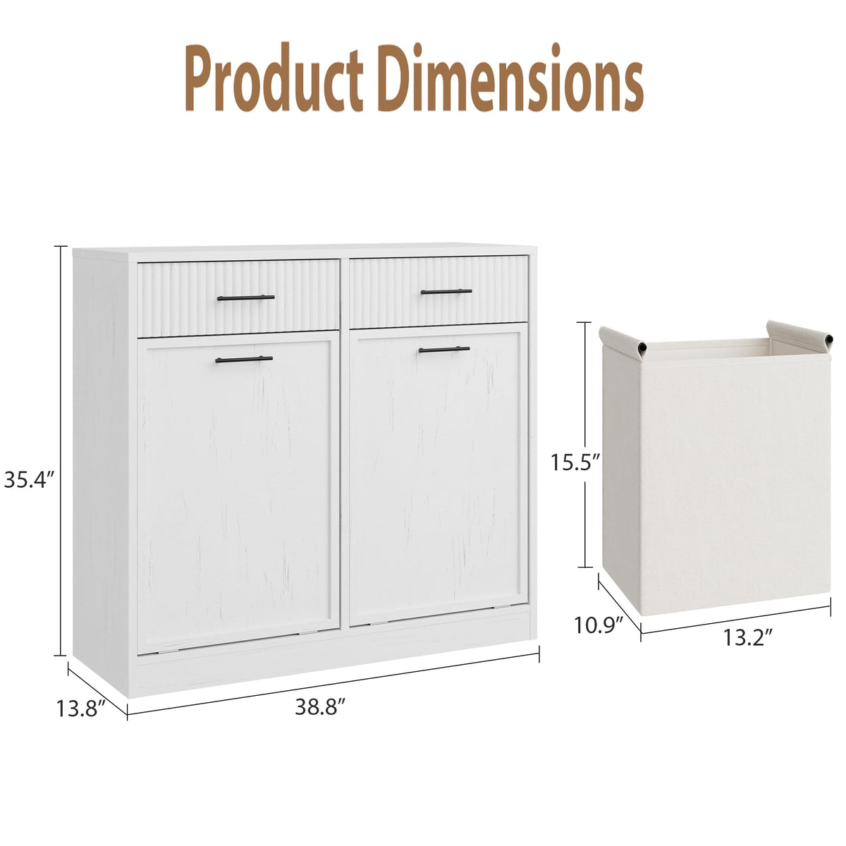 Double Tilt Out Laundry Hamper Cabinet U531