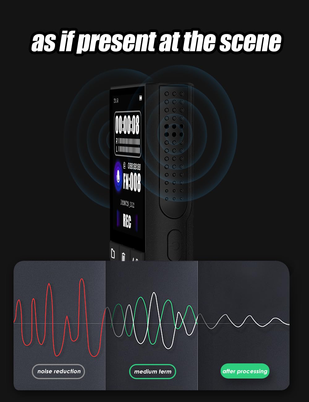 64GB Digital Voice Recorder with Playback USB O29504