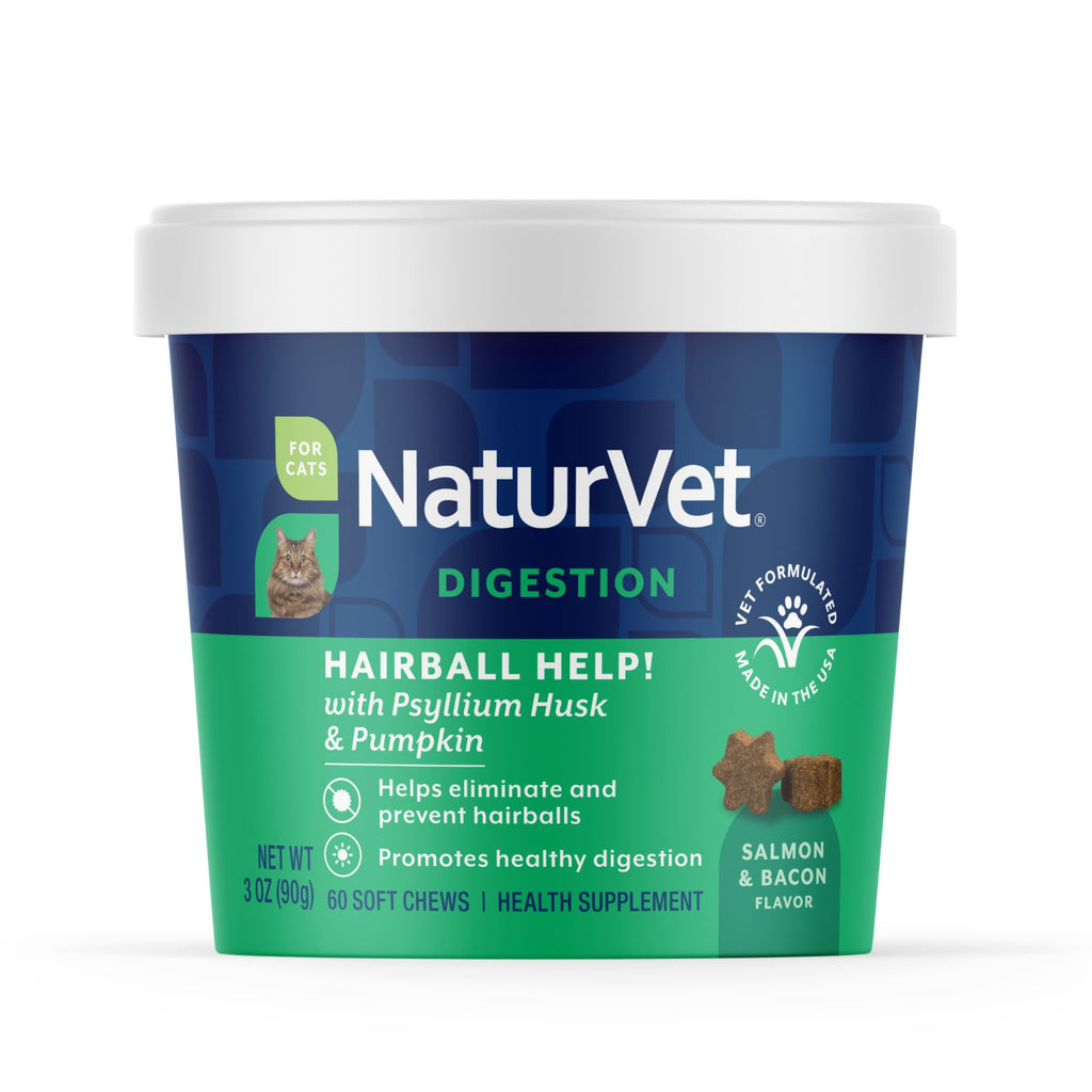 Hairball Aid Supplement for Cats Plus Pumpkin 60 Soft Chews S32841
