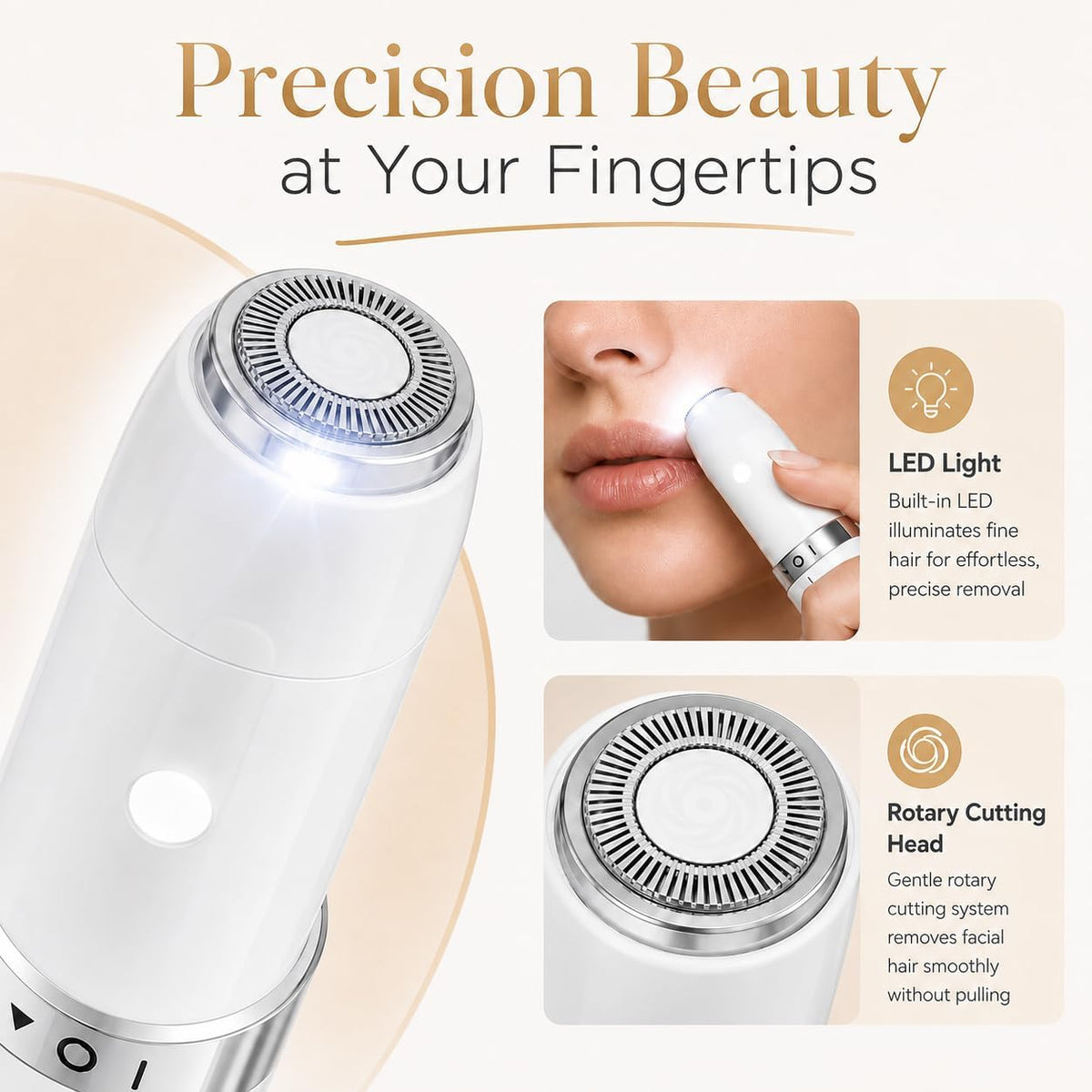 Portable Electric Facial Hair Remover with LED Light F5134