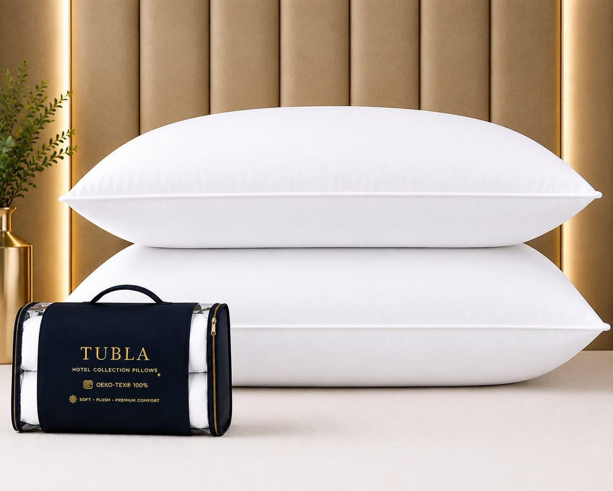 King Size White Microfiber Bed Pillows Set of 2 L907
