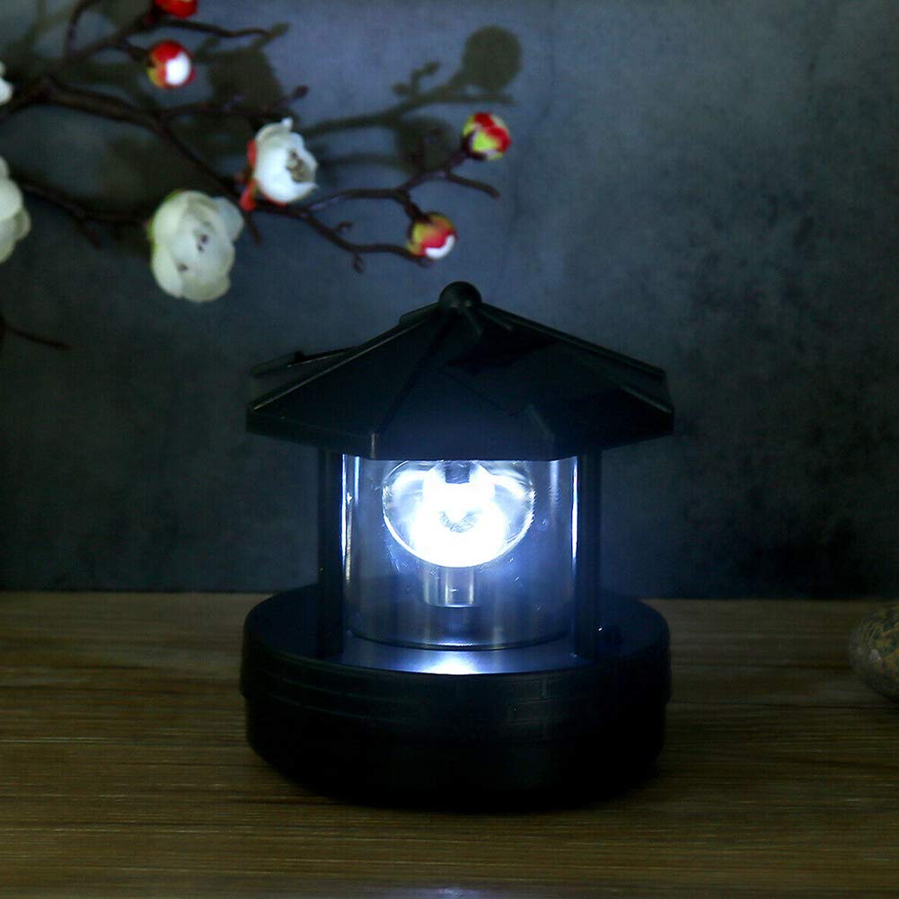 Solar Lighthouse Lamp 360° Rotatable LED IP44 Waterproof N158369
