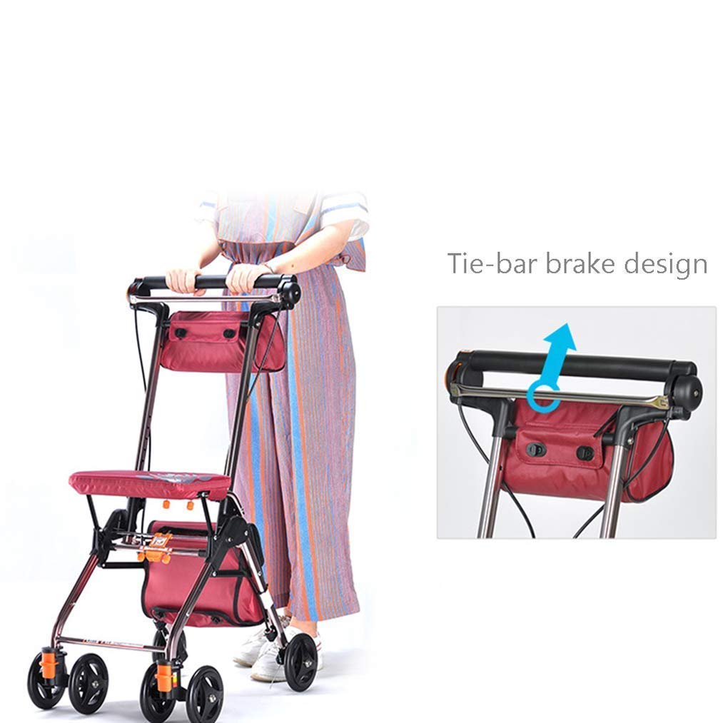 Portable Rollator Walker with Seat F80290
