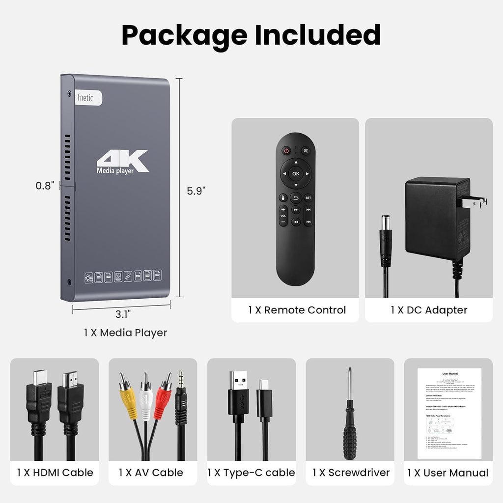 4K 60Hz H.265 Ultra HD Digital Media Player & HDD Enclosure 2 in 1 X8489