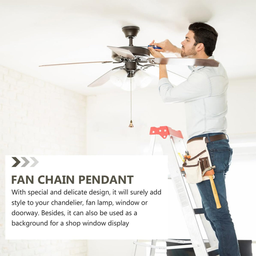 Ceiling Fan Pull Chain Crystal Pendant D6475
