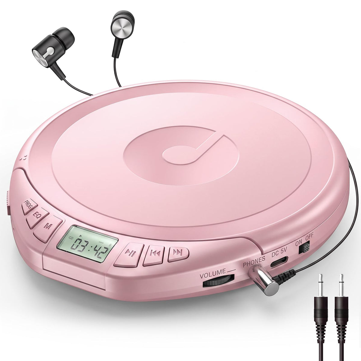 Portable CD Player with Earphones M48847