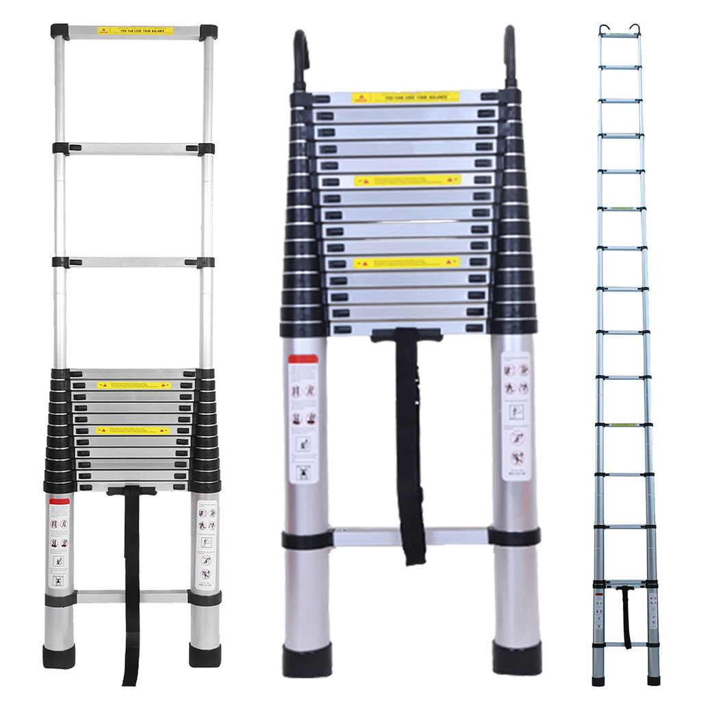 Collapsible Telescoping Ladder 20.5FT Aluminum Lightweight 330LB Capacity R890