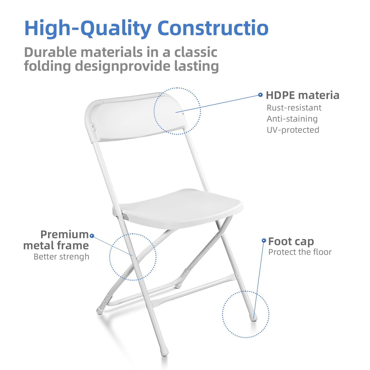 White Folding Chairs F739