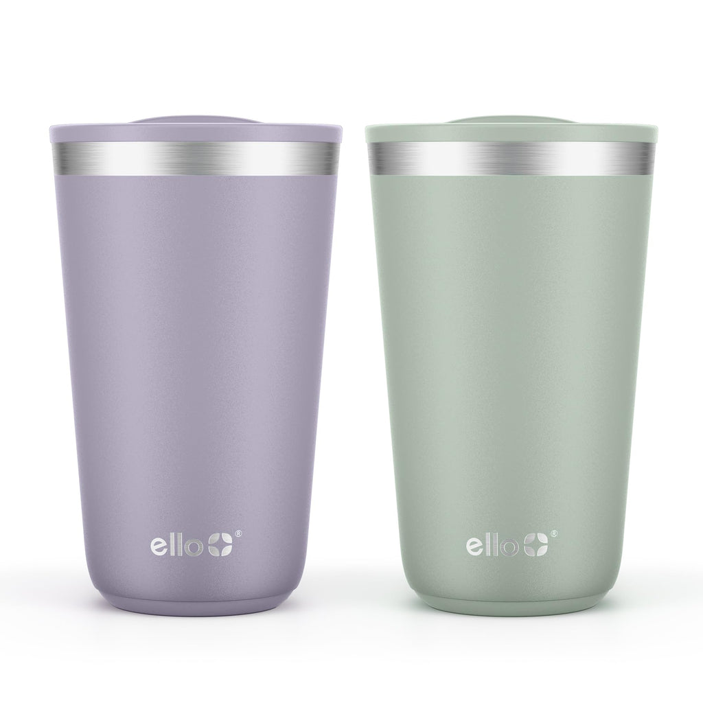 16oz Stainless Steel Stacking Cups with Lids, 2 Pack F649