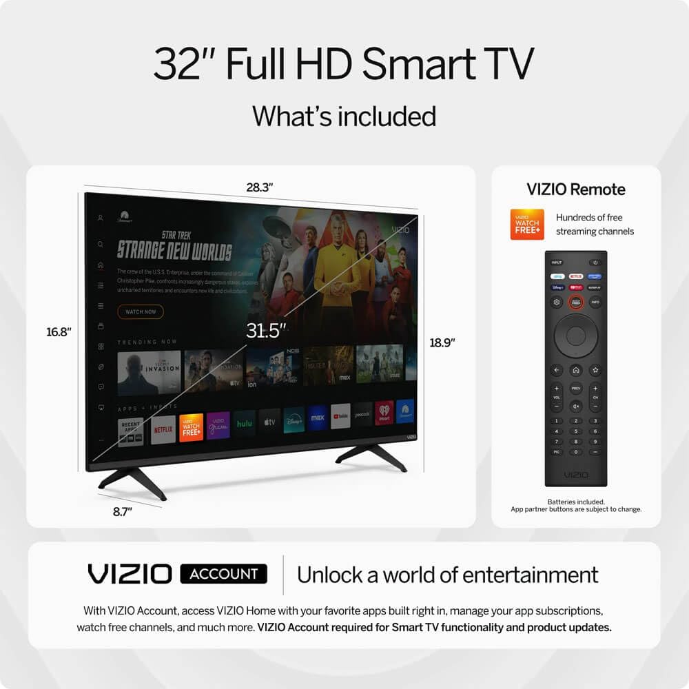 32 Inch Full Array LED Smart HD TV 720p N729