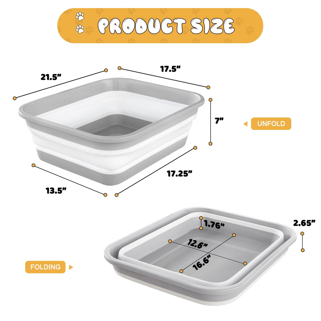 Collapsible Open Cat Litter Box K79618