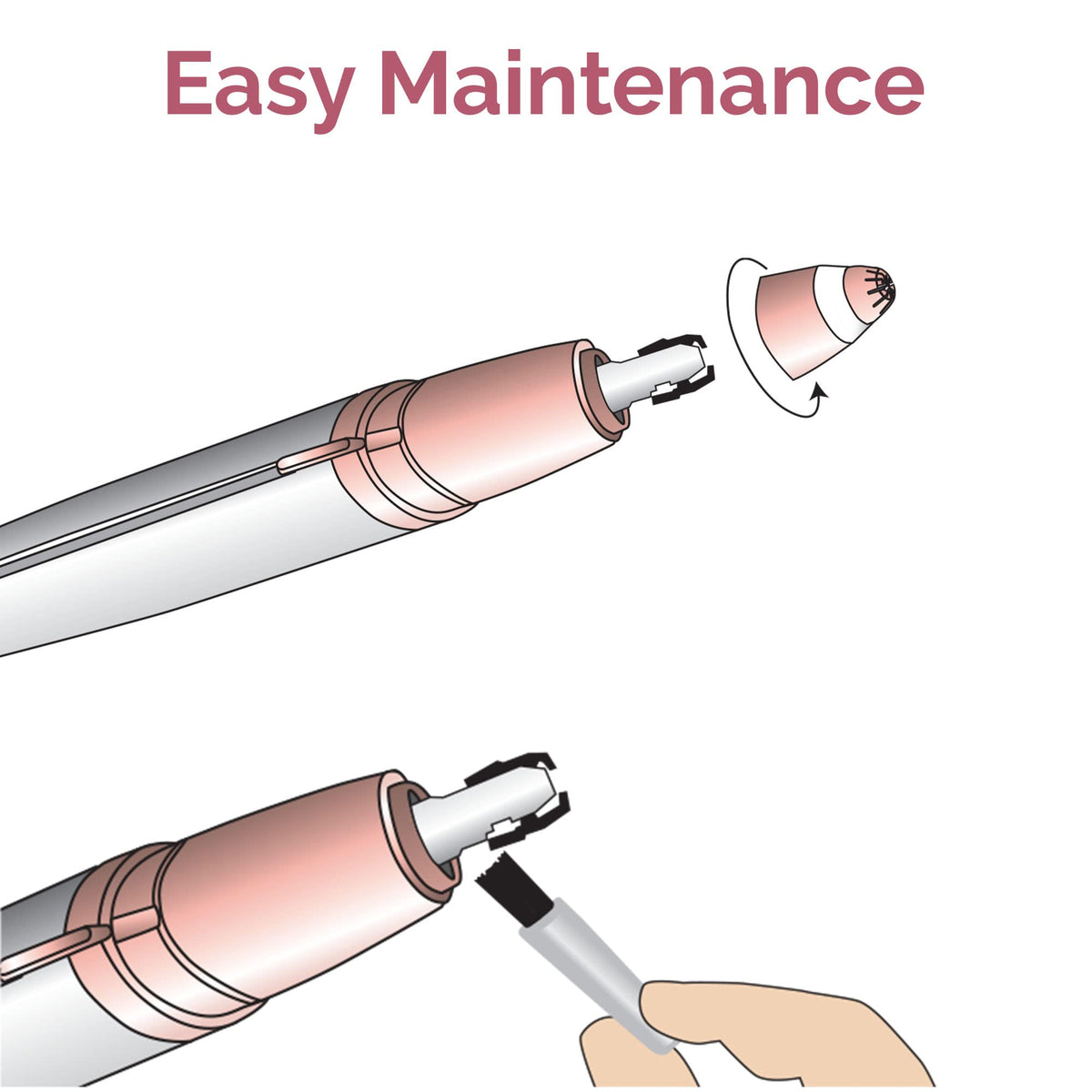 Electric Eyebrow Razor with LED Light S18886