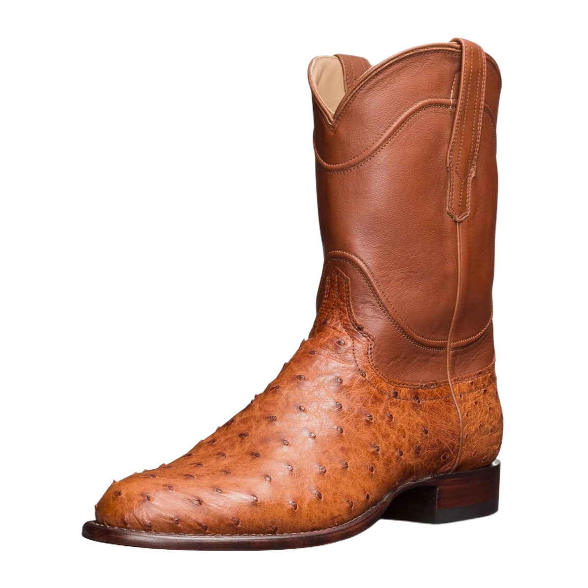 Men's Ostrich Pattern Leather Western Cowboy Boots E46300