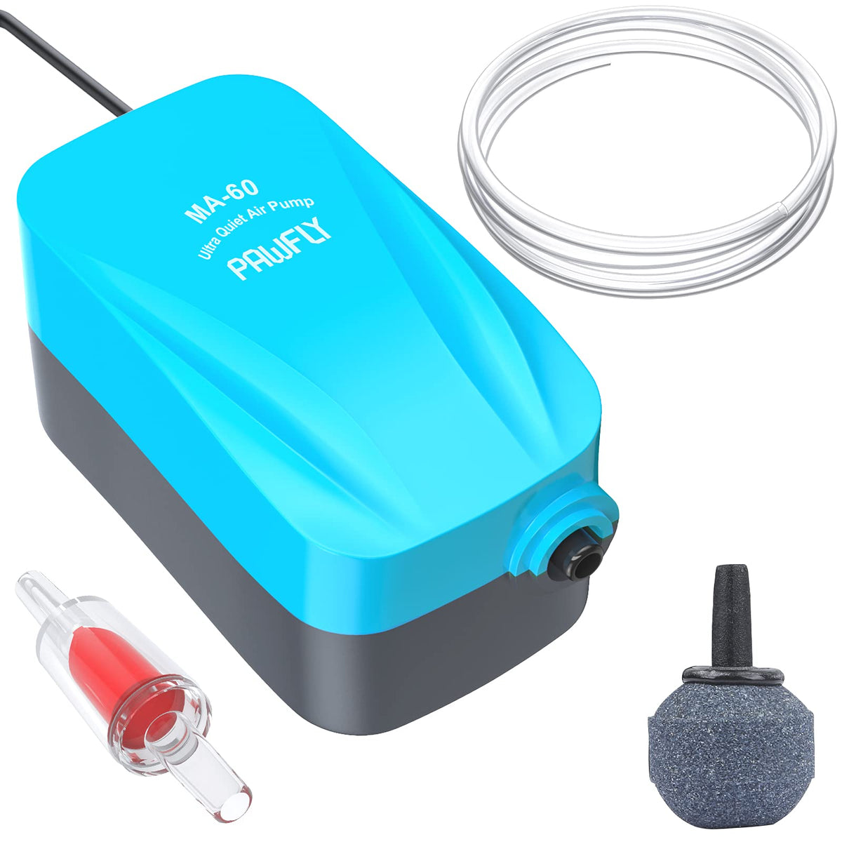 15-40 GPH Compact Quiet Aquarium Air Pump with Air Stone R68746
