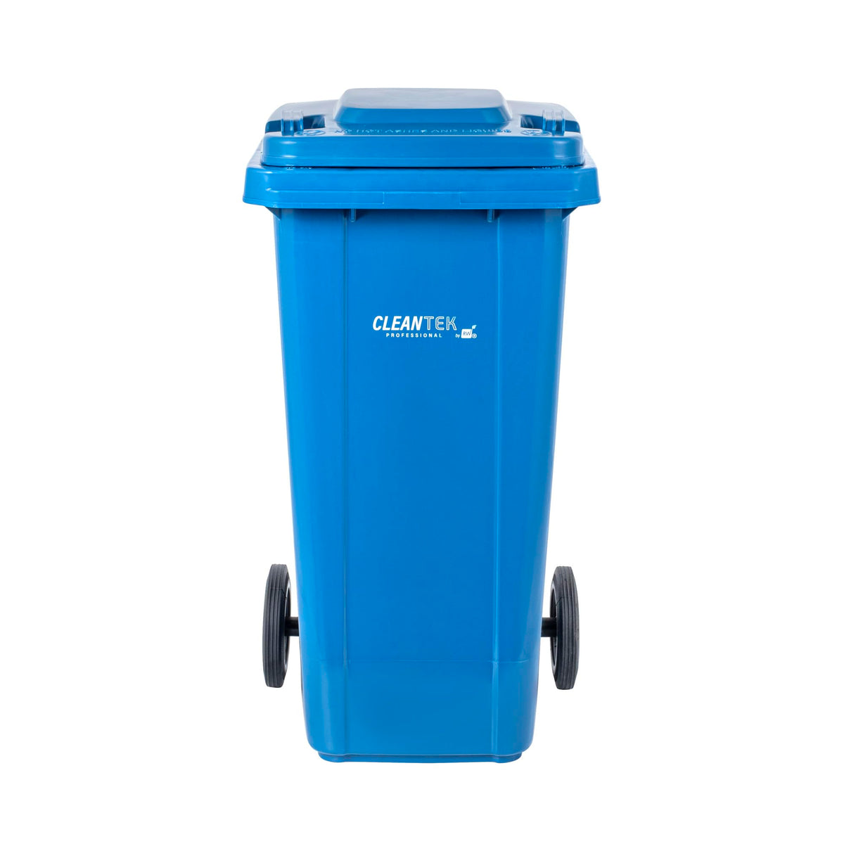 32 gal Blue Plastic Wheeled Trash Can X427227