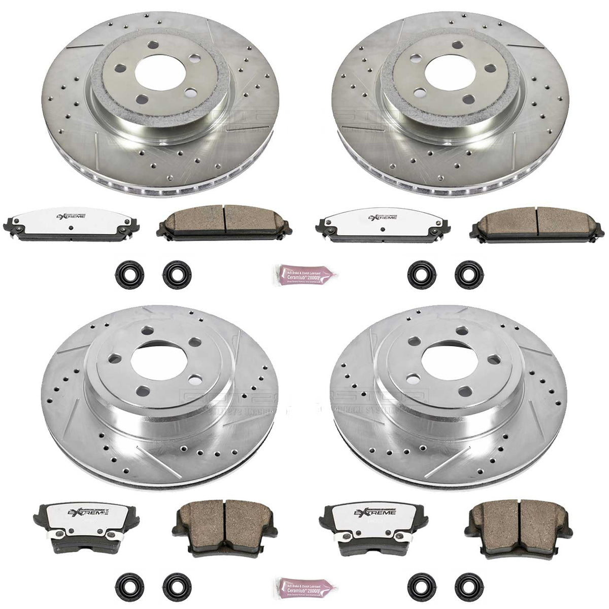 Brake Pad Rotor Kit Front Rear W106196