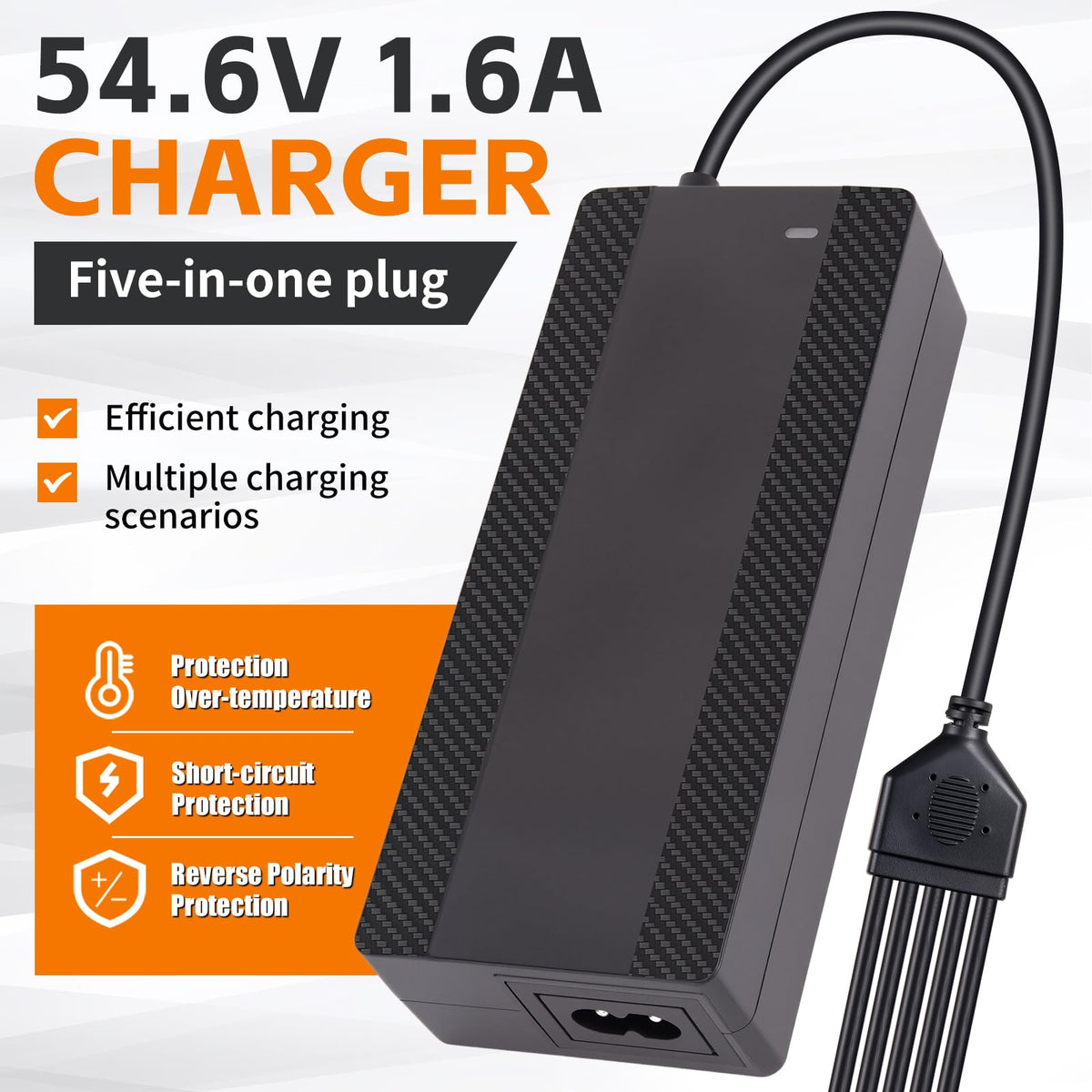 54.6V 1.6A Electric Scooter Charger for 48V Lithium Battery L6245