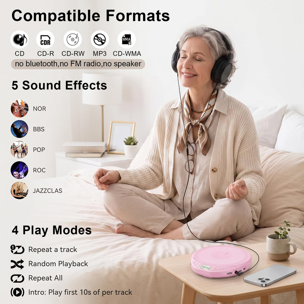 Portable CD Player with Earphones M48847