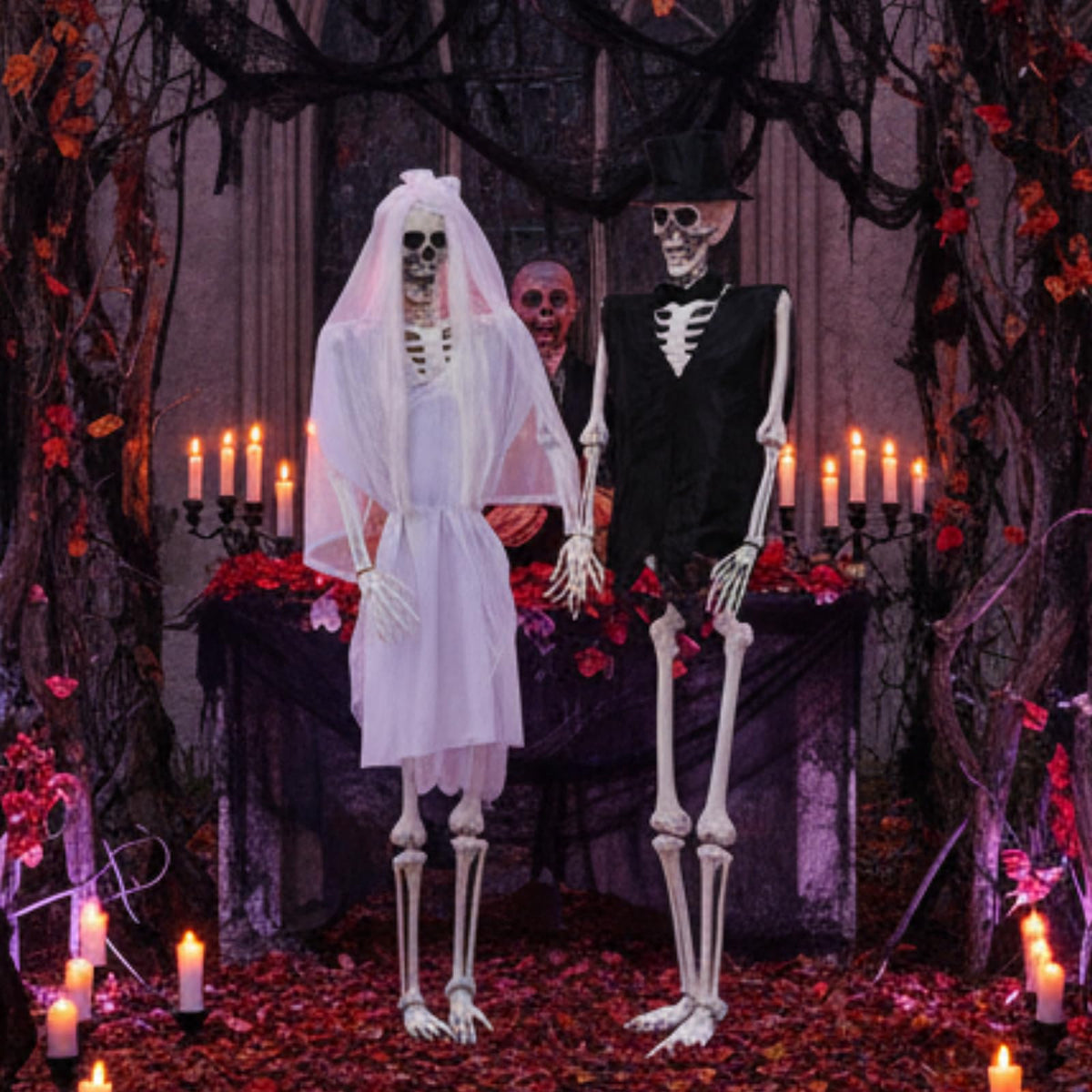 2 Set 5.4 Ft Posable Skeleton Decor A86178