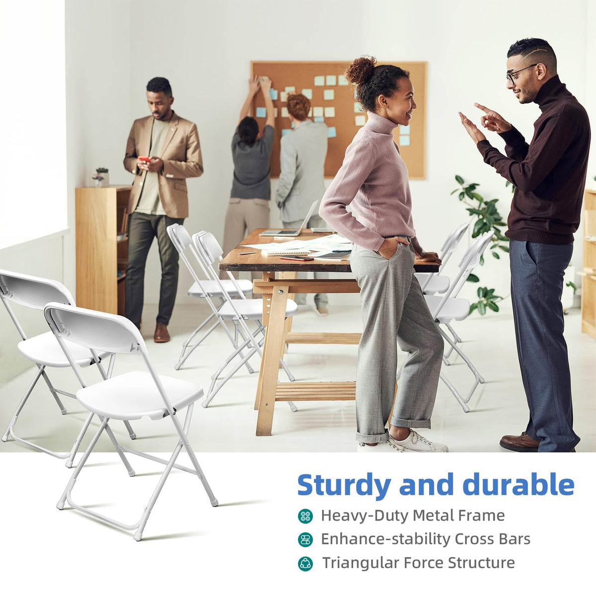 White Folding Chairs F739