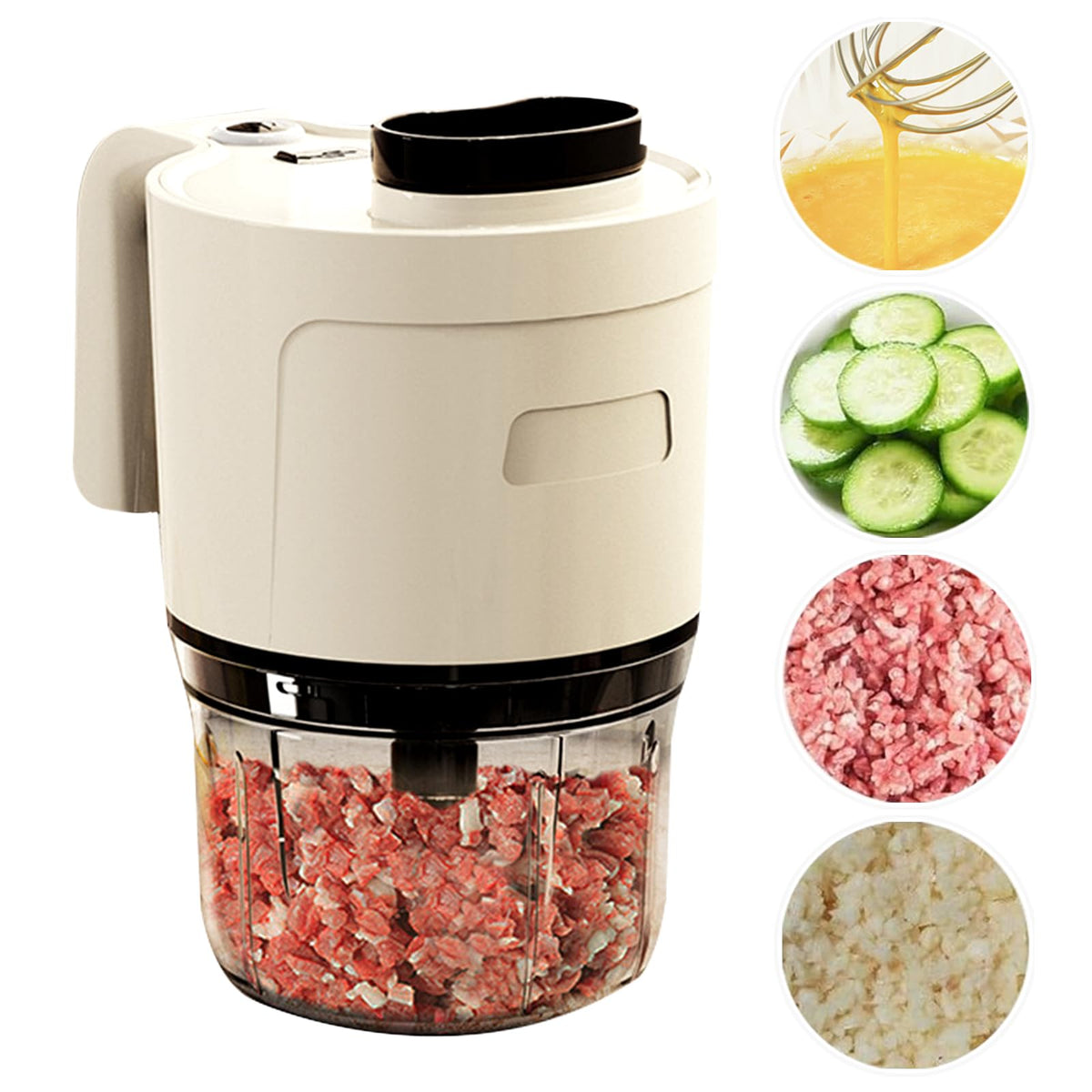 4-in-1 Waterproof Cordless Electric Vegetable Slicer Set E3336