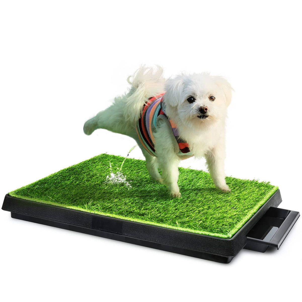 Dog Toilet Indoor Puppy Training Pad with Artificial Turf, 25"×20" O55139
