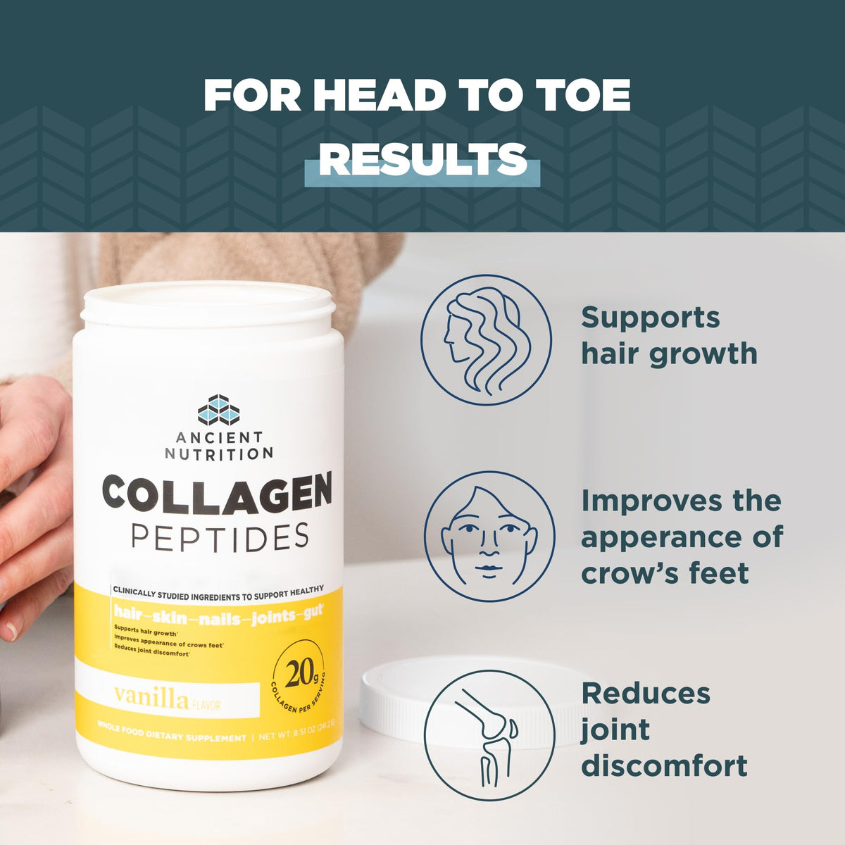 Hydrolyzed Collagen Peptides Powder Vanilla V403