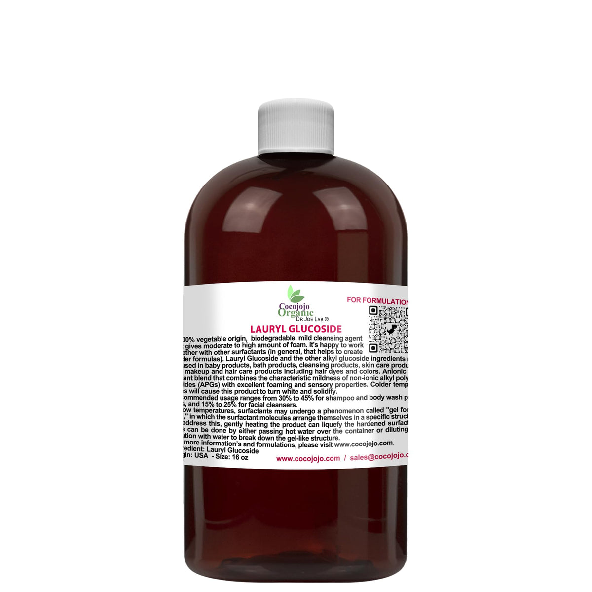Lauryl Glucoside Natural Surfactant 16 Oz A8875