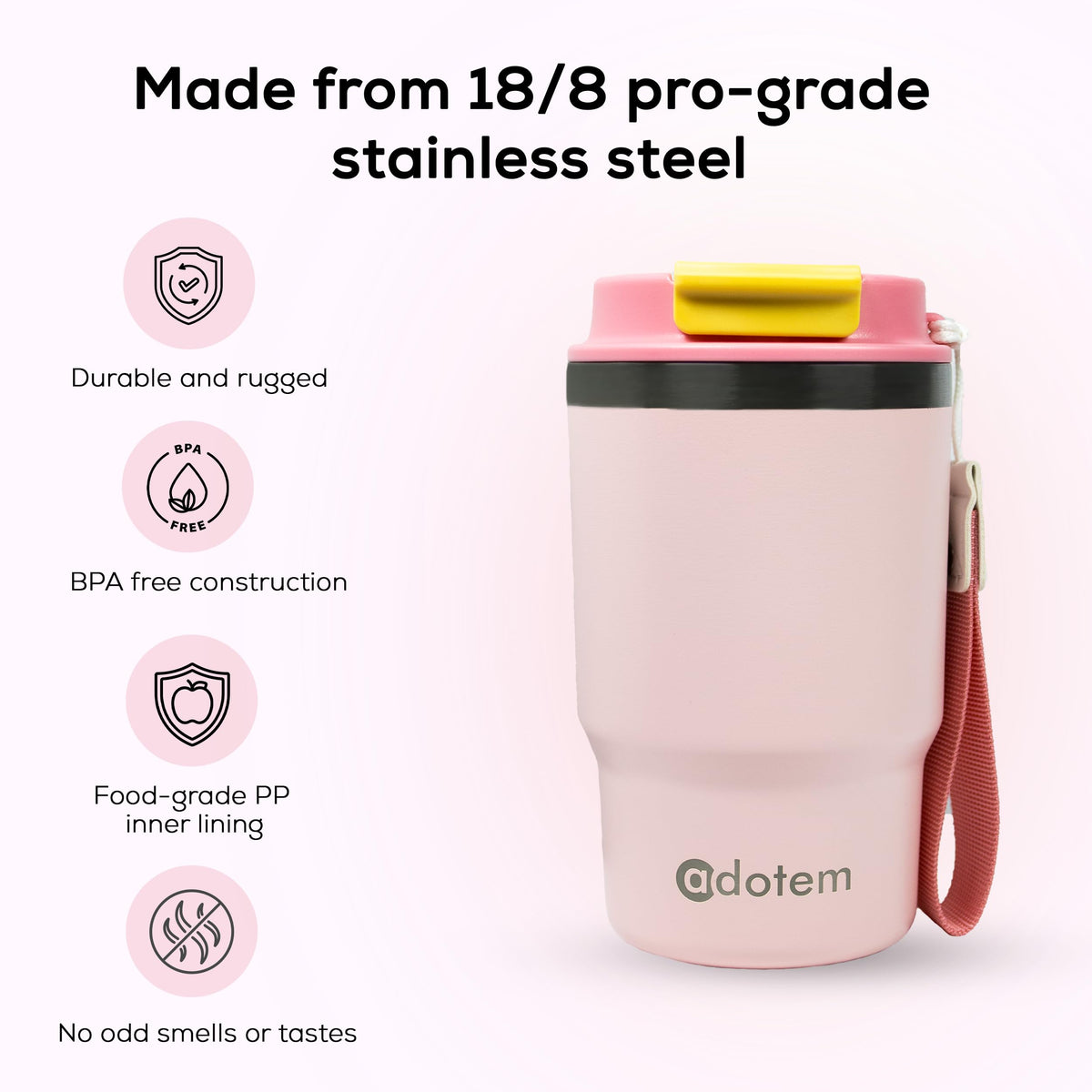 16oz Insulated Stainless Steel Tumbler with Straw & Lid G605972