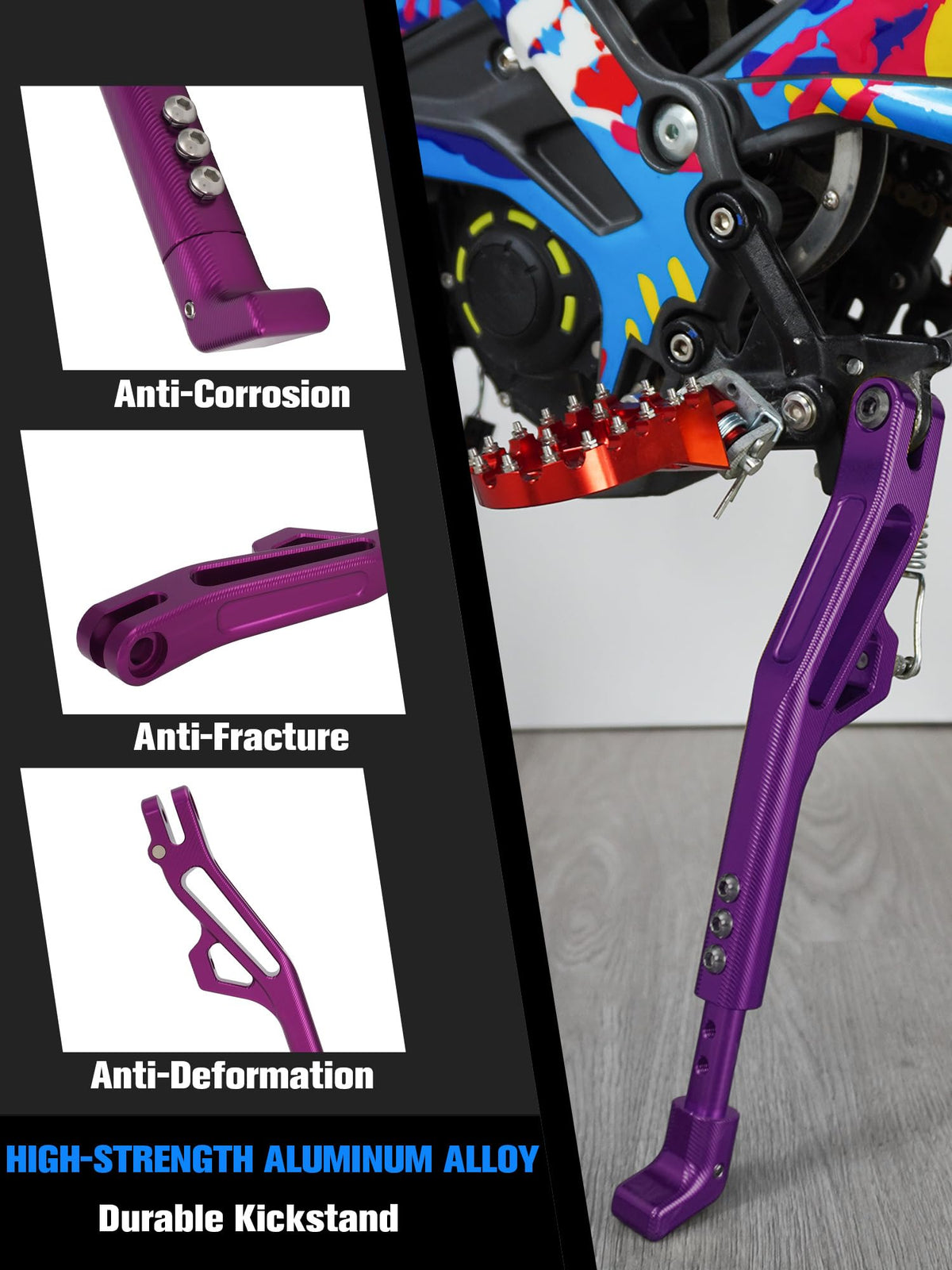 Adjustable CNC Kickstand for Electric Dirt Bike M62641
