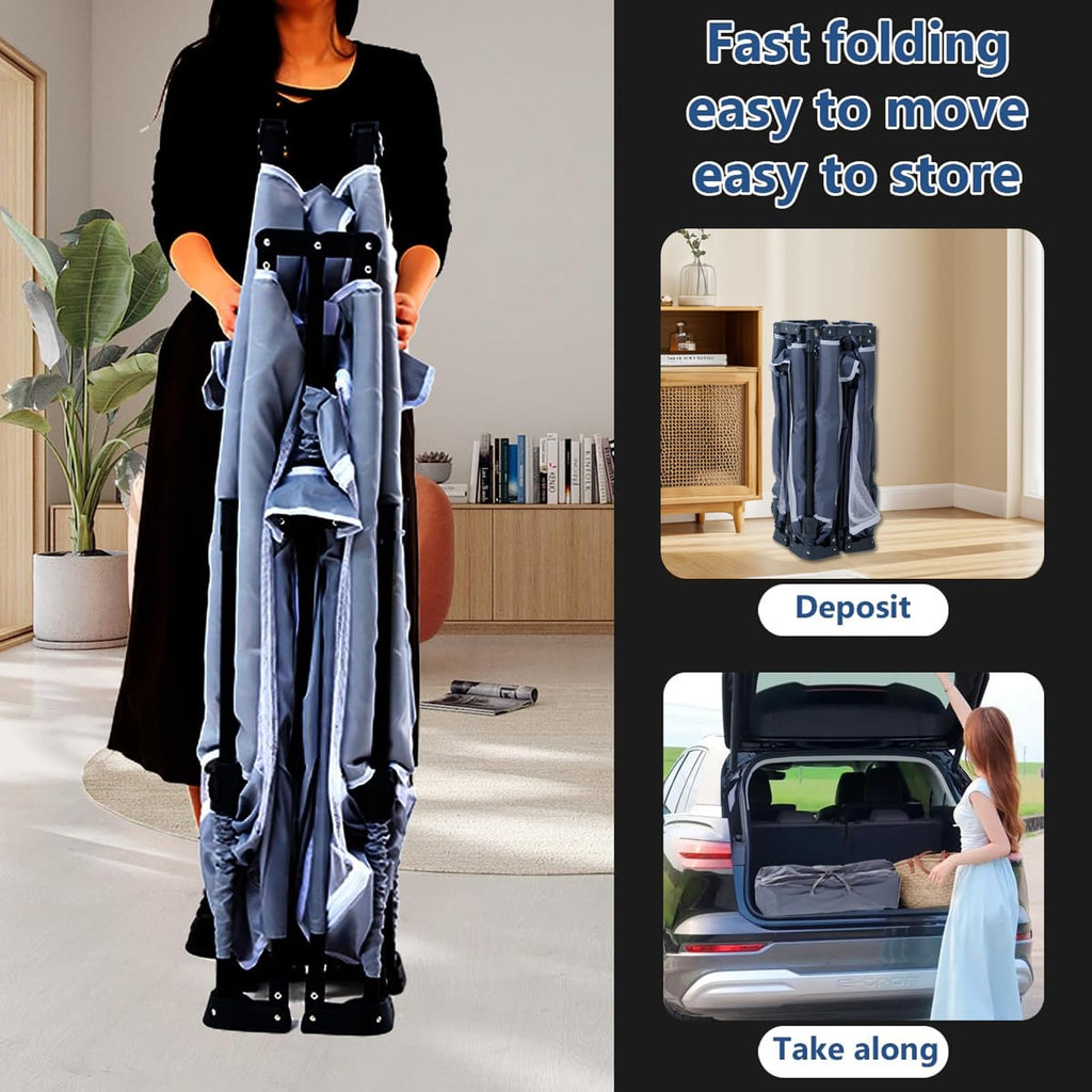 Foldable Baby Playpen with Mat and Storage Bags K8467