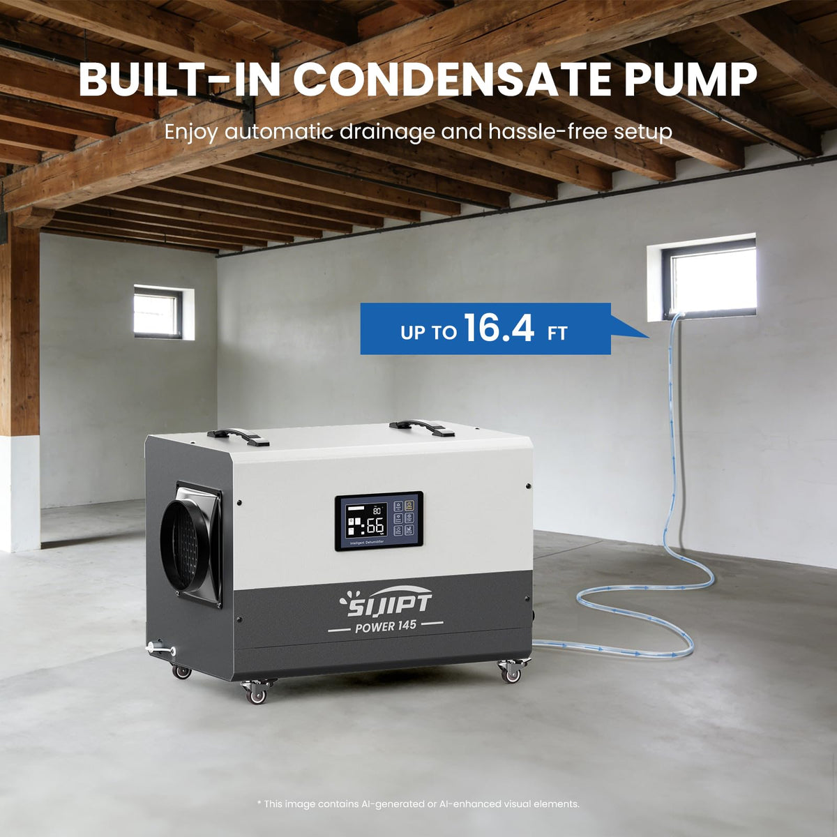 145 Pints Commercial Dehumidifier with Pump & Drain N1239
