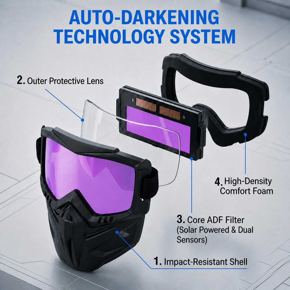 Auto-Darkening Welding Helmet A429318