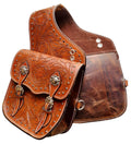Brown Leather Saddle Bag with Adjustable Straps F8193