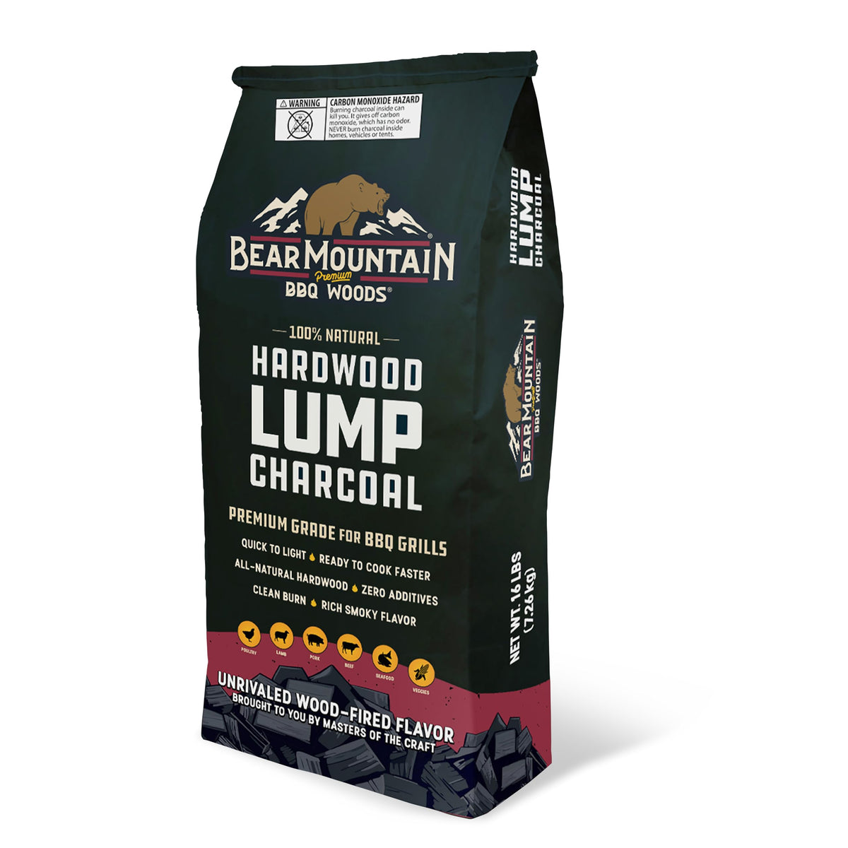 4 Pack Hardwood Lump Charcoal 16 Pounds X3191