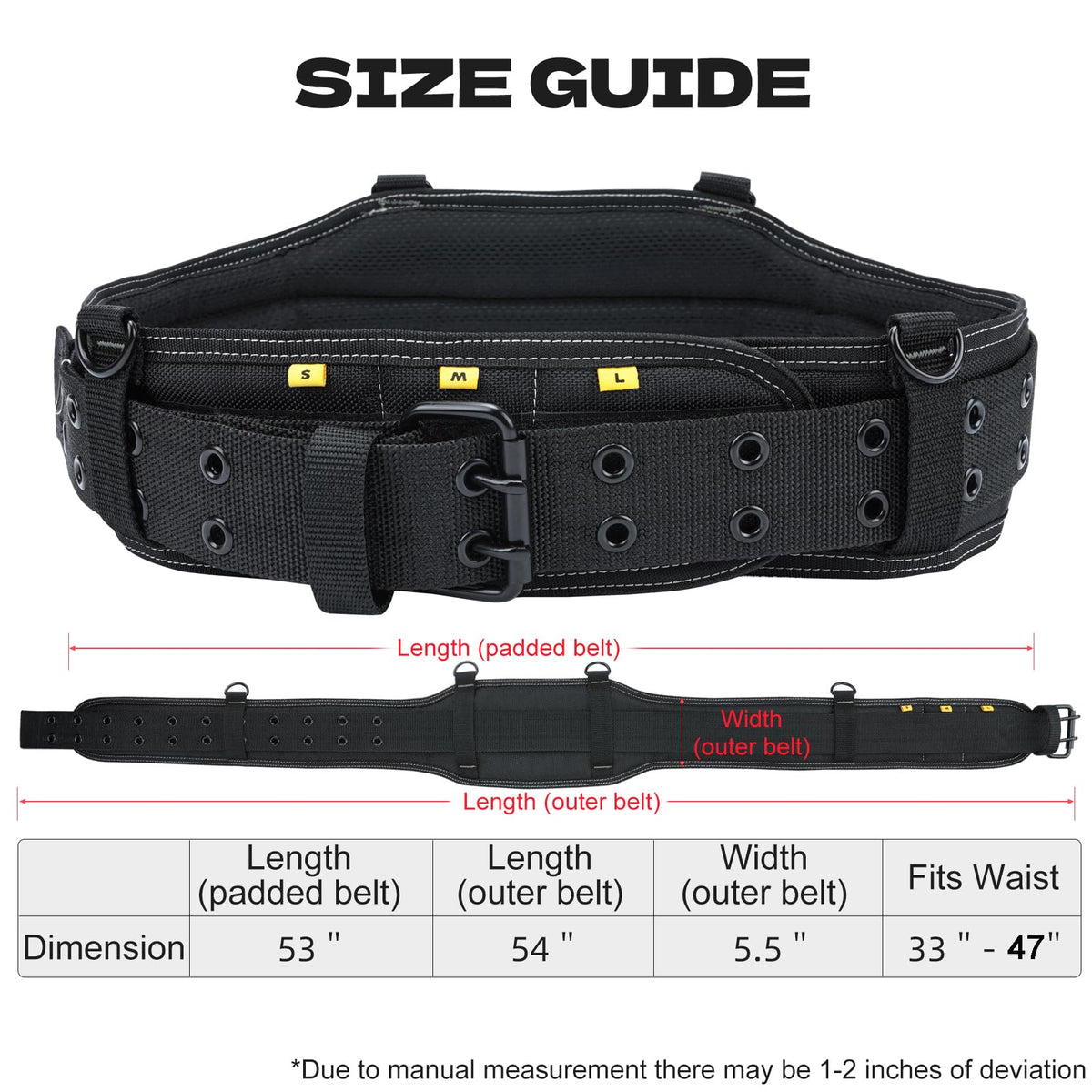 Carpenters Tool Belt with Suspenders 27 Pockets K987