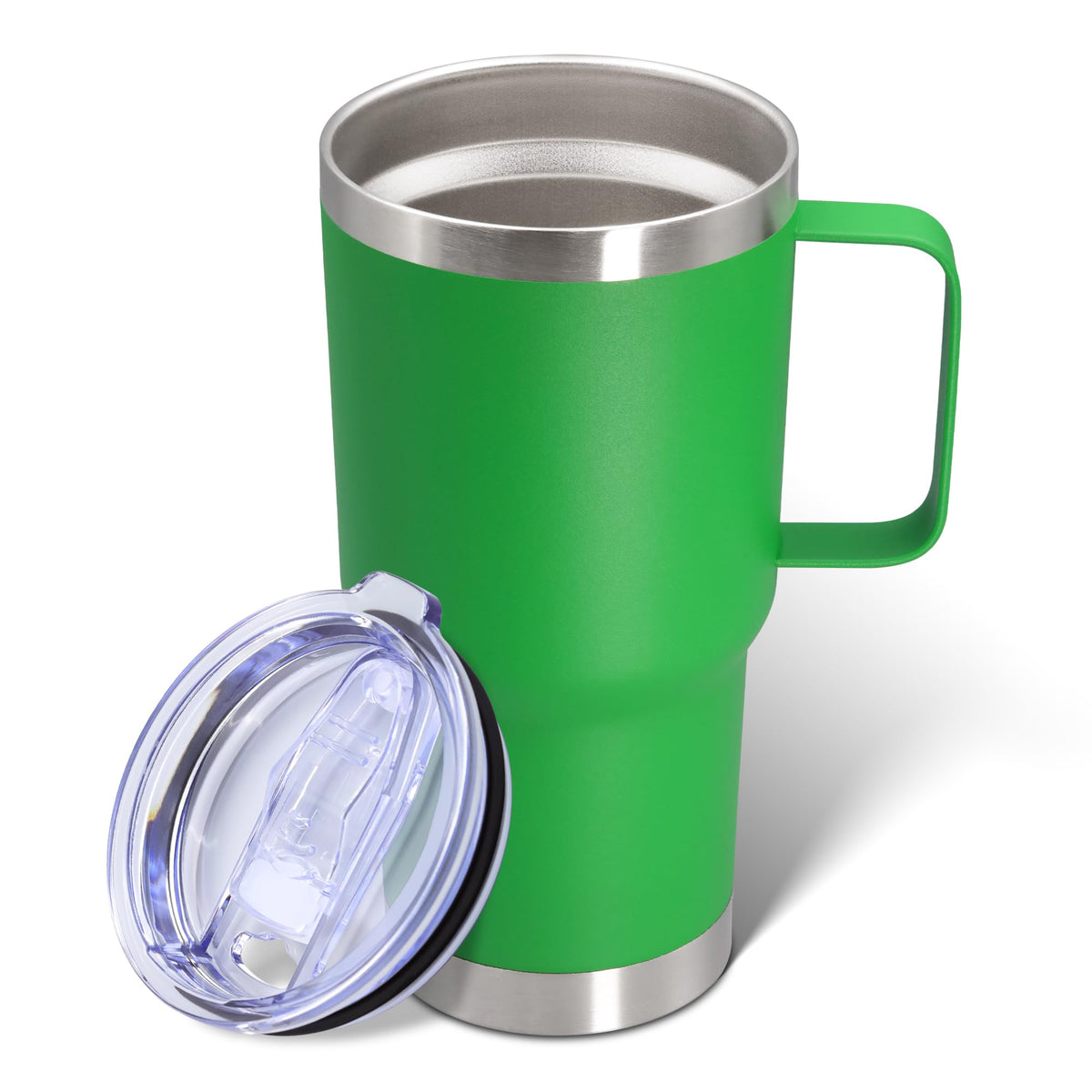 20 oz Insulated Tumbler with Handle and Lid Green A73314