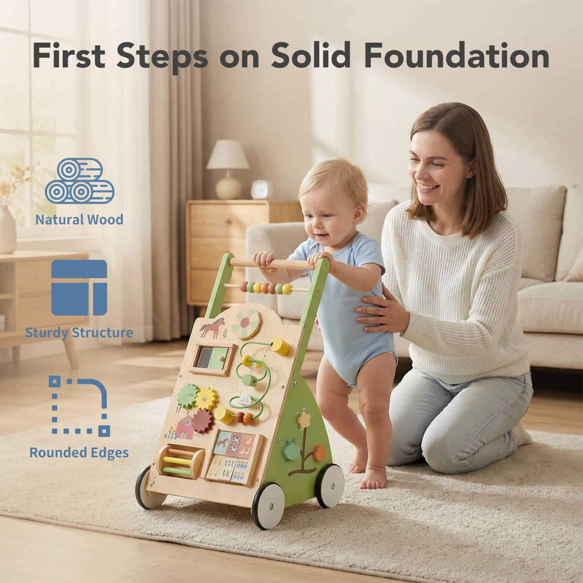 Wooden Baby Push Walker O719