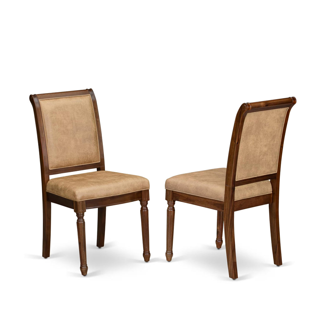 9 Piece Dining Table and 8 Beige Polyester Fabric Chairs U3988