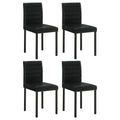 Black Faux Leather Dining Side Chair Set of 4 T589