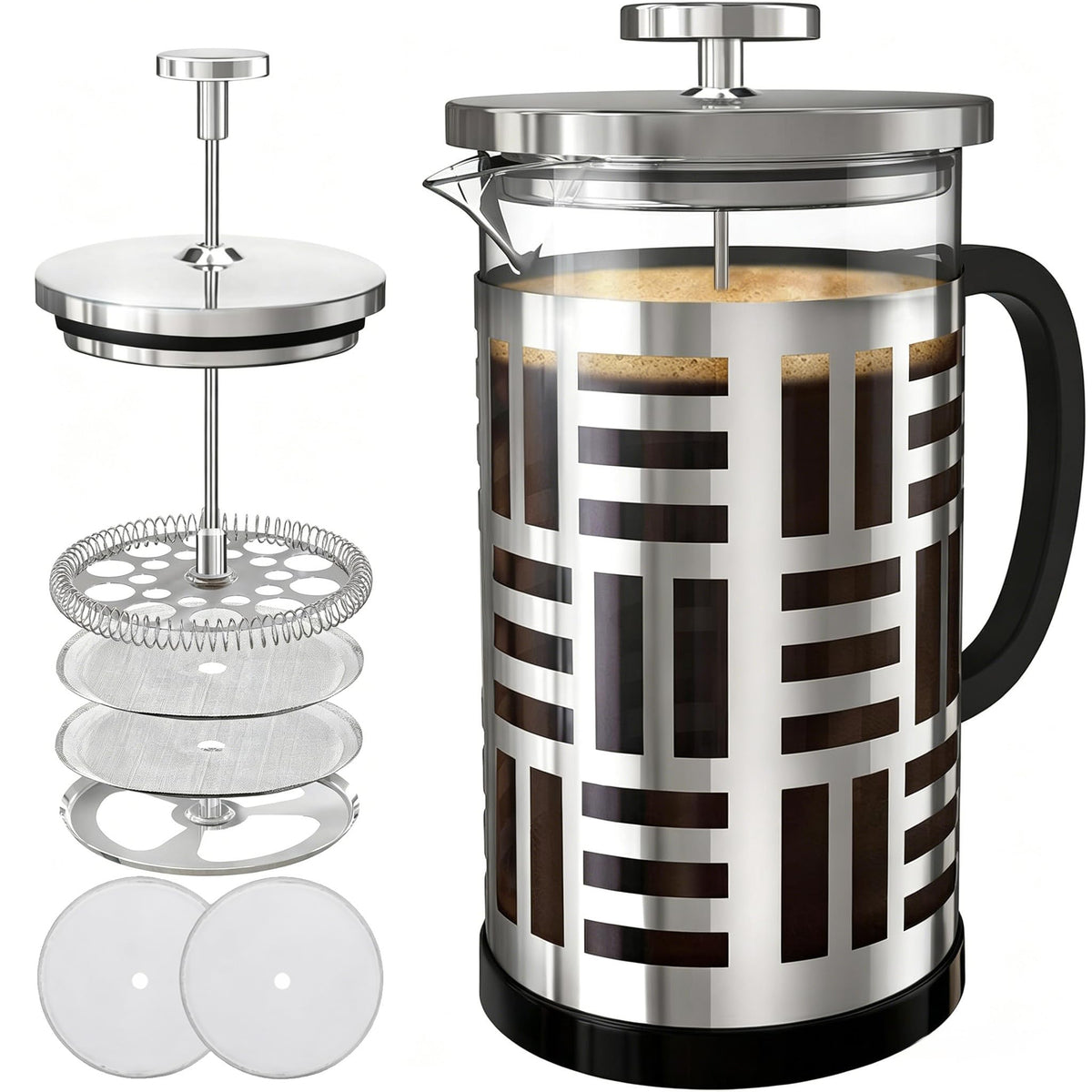 34 oz Brushed Stainless French Press C666